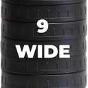 Jumterlee 9 Pack Black Wide Mouth Mason Jar Lids with Silicone Rings, Plastic Mason Jar Lids,Plastic Canning Lids, Fit Ball,Kerr and More (black)