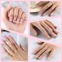 300Pcs French Tip Press on Nails, Short Square Soft Gel Nail Tips in 15Sizes, 3 in 1 Pre-lasting Acrylic Fake Nails, No Need to File False Nail Tips Extension for Women Nails Art DIY