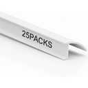 Maasechs 25 Pack Window Glazing Bead 72" Snap in Vinyl Window Glazing Bead Frame Seal Snap Vinyl Trim Weather Resistant for Home Residential Commercial Use, White