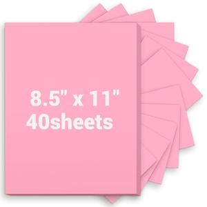 Cardstock 8.5 x 11, Thick Printer Paper 75 lb/200 gsm, 40 Sheets Card Stock Pink, Heavy Card stock, Art CardStock Paper for Invitations, Diy Cards, Business Cards, Menus, Crafts, Drawing etc