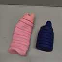Collapsible Water Bottles Travel water bottle Sports Portable Sport Water Bottle Reusable Water Bottles comes with mountaineering Buckle 500ml silicone Water-proof camping water bottle (Dark Blue+Pink)