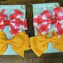FABRIC BOWS Decorative Bow clips 12pcs