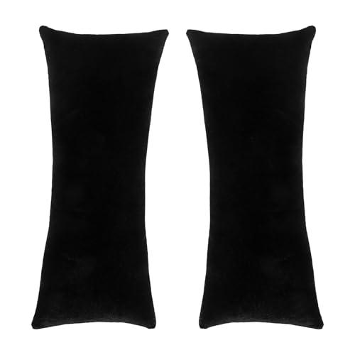 Psiriol 2 Pack of 2Pcs Black Long Watch Display Pillows, Bangle Organizer Velvet Jewelry Display Watch Pillow for Organizer
