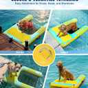 Inflatable Dog Water Ramp, 60"x 40" Extra Large Boat Ramp Floating Dock for Pool Dock Lake Boat, Non-Slip EVA Floating Platform Swimming Float Ladder Steps Pup Plank Pool Ramps for Dogs Up to 240 lbs
