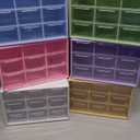 Amyhill 6 Pcs Mini Drawer Organizer Small Organizer with 9 Drawers Plastic Desktop Craft Storage Box for Office Home Room Jewelry Cosmetics Collection(Multicolored)