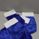 CCINEE Blue Christmas Stockings, 6pcs 18 Inches Tall Blue Design with Plush Cuff Classic Large Stocking Decorations for Xmas Festive Gifts Home Fireplace Decor