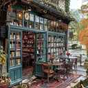 Yunruily Paint by Numbers Adults Bookshop-Paint by Numbers Kits for Adults,Paint by Numbers for Adult Canvas for Gifts Home Wall Decor(16x20inch)