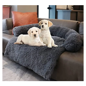 Calming Dogs/Cats Bed Mats, Dog Pad Washable Removable Couch Cover, Plush Long Fur Mat for Pets, Waterproof Lining, Perfect for Small, Medium and Large Dogs and Cats