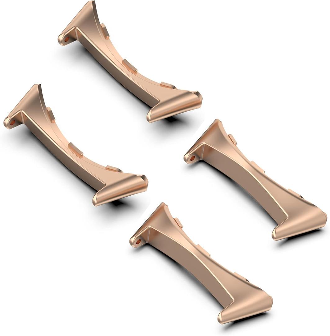 (4 Pack) Watch Band Adapter Compatible for Google Pixel Watch 2 Connector, 20mm Stainless Steel Metal Replaceable Connection Adapter for Google Pixel Watch 2 2023/Pixel Wacth 2022, Rose Gold