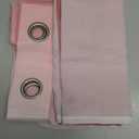 Purainbow Ombre Sheer Curtains Pink 54 Inches Length for Bedroom Living Room, Chiffon Crinkle Semi Sheer Short Curtain Panels Light Filtering Not See Through for Laundry Room, Grommet Top, 52" W