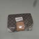 BAGCRAZY Makeup Bag, Cosmetic Bag, Portable Leather Large Checkered Makeup Bag, 2 Pack Large Capacity Travel Cosmetic Bag for Women, Lightweight Design and Waterproof Toiletries Bag Christmas Gifts