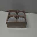 Artmag 4 PCS Large Velvet Christmas Balls Ornaments Shatterproof Hanging Set Flocked for Xmas Tree Holiday Party Decorations (Grey,4 Inch)