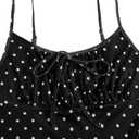 Verdusa Women's Plus Size Polka Dots Dress for Women Holiday Flowy Short Dresses (Black, XL)
