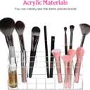 balacoo Lipstick Display Rack: 24 Compartment Acrylic Gloss Organizer Lipstick Organizer Holder Clear Makeup Organizer Case for Lip Gloss Brushes