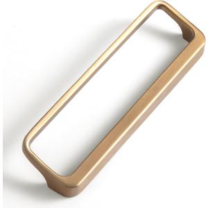 Goo-Ki Champagne Bronze Cabinet Pulls with Hole Center 5''(128MM),Modern Zinc Finger Pulls for Drawer,Wardrobe,Cupboard,6 Pack