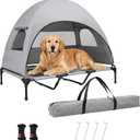 2-in-1 Elevated Dog Bed with Removable Canopy, (Large,49x32x43in).