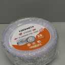 8'' Inch Round Tin Foil Pans Disposable Aluminum Pans with Clear Lids (30 Pack), Freezer & Oven Safe - For Baking, Cooking, Storage, Roasting, & Reheating, Recyclable, Pack of 30