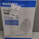 WSSROGY Toilet seat Elongated with Slow Close Hinges, Four Bumpers Never Loosen and Easily Remove, Two Sets of Parts, Plastic, White