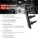 Ignition Coil Pack and Spark Plugs kit fit for L4 1.8L 2011 2012 2013 2014 2015 Chevy Cruze, 2012-2018 Chevy Sonic, 1.6L 2009 2010 2011 Chevy Aveo 5, UF620