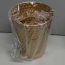 Small Metal Trash Can Wastebasket, Decorative Honeycomb Garbage Can Waste Basket, Modern Farmhouse Round Trash Bin for Bathroom, Bedroom, Kitchen and Office (Gold)