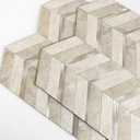 Stone Look Herringbone Peel and Stick Backsplash for Kitchen, Chevron Stick on Backsplash Mosaic Wall Tiles(White,10PCS)