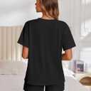 Ekouaer Womens Pajama Sets Short Sleeve Lounge Sets 2 Piece Pjs Tops and Shorts Outfits Matching Loungewear with Pockets, M