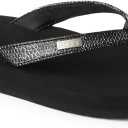REEF Womens Sandals Star Cushion | Fashion Flip Flops for Women (Black) Size 8