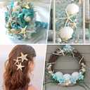 JQAQJU 3-4 Inches Large Starfish and Scallop Shells for Crafts 12PCS, Natural Beach Sea Shells for Crafting, Baking Shells Perfect for White Christmas Decor Beach Party Wedding Fishtank DIY Crafts
