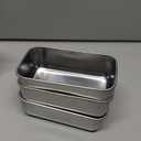 E-far Mini Loaf Pan Set of 3, Small Stainless Steel Bread Baking Pans for Oven, 6.3 x 3.5 Inch Tiny Meatloaf Pans for Homemade Bread Pound Cake Brownies, Non-toxic & Dishwasher Safe