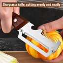 2Pcs Vegetable Peeler for Kitchen 2026 New 3 in 1 Multifunctional Stainless Steel Peeler with Wooden Handle & Bottle Opener and Handle Blade Kitchen Tool (Brown)