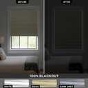 Lazblinds Upgraded Top Down Bottom Up (TDBU) Honeycomb Blinds, No Drill No Tools Easy Install Cordless Cellular Shades for Windows 41" W x 64" H, White - Blackout