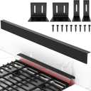 30" Stove Gap Filler, Kitchen Stove Gap Covers, Slide-in Range Rear Filler Kit for Most Brand Kitchen Stoves, Easy Install, Easy to Wipe (Black)