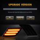 LED Side Marker Lights for 2008-2011 Mer'cedes-Benz Pre-LCI W204 C250 C300 C350 & 2008-2013 C63 AMG & 2005-2007 SL66 AMG, Smoked Len 2PCS (Amber)