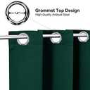 ChrisDowa Grommet Blackout Curtains for Bedroom - Thermal Insulated Room Darkening Curtains for Living Room (1 Panel Set, Forest Green,52W x 84L)