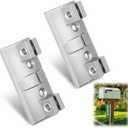 Hicarer 2 Packs Mailbox Mounting Bracket Street Sign Bracket for Horizontal Sign Mounting on Mailbox Poles and Posts for Wood or Metal Post Aluminum Wing Brackets for Flat and Extruded Billboard