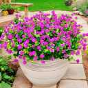 20 Bundles Artificial Flowers for Outdoors, UV Resistant Fake Plants with Faux Plastic Greenery Shrubs – No Fade, Low-Maintenance, Perfect for Hanging Planters, Porch, Garden, Window Box, Home Decor