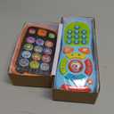 JOYIN Baby Learning Phone and Remote Toy for Toddler, Fun Smartphone Toys with Music for Infants, Boys or Girls, Holiday Stocking Stuffers, Kids Birthday Gift, Gifts for Christmas