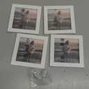 KINLINK 4x4 Picture Frame White Set of 4, Wooden Square Photo Frames with Plexiglass for 4x4 without Mat for Table and Wall Display