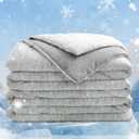 VK VKLIVING Cooling Comforter Twin Size, Summer Cooling Blanket for Hot Sleepers and Night Sweats, Lightweight & Breathable Soft Summer Cool Quilt for Twin Bed (60"x80", Grey)