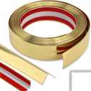 Gaahing Shiny Gold Multifunctional Molding Trim, Peel and Stick Inside Outside Corner Guards for Wall Table Edge Door Frame (16.4ft x 1.18inch)