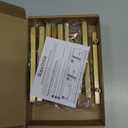 Ravinte 10 Pack Brass 4-1/2 Inch Hole Center Champagne Gold Handles Square Cabinet Hardware Stainless Steel Pulls for Kitchen Cupboard Drawers 7 Inch Overall Length