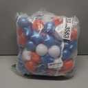 Heopeis Star Ball Pit Balls for Toddlers50 100 200 500 Plastic Balls with Stars Phthalate Free BPA Free for Playhouse, Baby Pool, Play Ball Fun Centers, for Babies, Kids, Toddlers 1-3 Indoor Outdoor (Pearl Blue+Red+White)