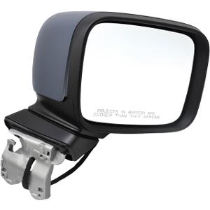 Right Passenger Side Mirror Assembly Compatible with Renegade 2015-2023 Heated & Signal Light (and Temperature Sensor) Prime Paint 7+2 Pins