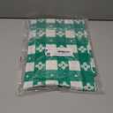 Rectangle Vinyl Table Cloth, Waterproof Elastic Fitted Tablecloth with Flannel Backing, Plastic Table Cover for Picnic, Camping, Outdoor (White & Green, 30"x72")