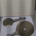 Dual Handheld Shower Head Combo, 2-in-1 Rain Shower Heads System 8 Inch Rainfall Shower Head and 10 Modes High Pressure Hand Held Showerhead with Built-in Power Wash (Brushed Nickel)