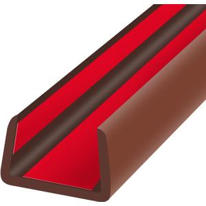 Rubber Edge Trim, Flexible Edge Banding, 5/8"(16mm) U Channel Furniture Edge Protector, Self Adhesive Edge Guards for Plywood, Wood, Glass Parts, 20Ft, Brown Color