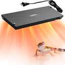 Reptile Heat Panel Adjustable Temperature 60W Reptile Heater for Terrariums, Energy Efficient & Non-Light Reptiles Heating Plate for Snakes,Crested Gecko,Leopard,Turtles