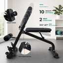 Adjustable Roman Chair for Back Extension & Full-Body Home Workouts | Build strength across your lower back, glutes, hamstrings and core; includes an 18-exercise poster and tested 350 lb support