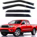 KPY Rain Guards Fit for 2005-2015 Toyota Tacoma Access Cab, Out-Channel Window Visors Vent Wind Deflectors 4PC, Truck Accessories for 05-15 Tacoma (Extended Cab Only)