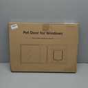 Sliding Cat Door for Window, Fits 22"-28.5" Width Window, 2-Min Install | Aluminum Frame + HD Glass | Weatherproof Design | Magnetic Closure Window Cat Door Insert, Adjustable Pet Door Window for Cats (White)